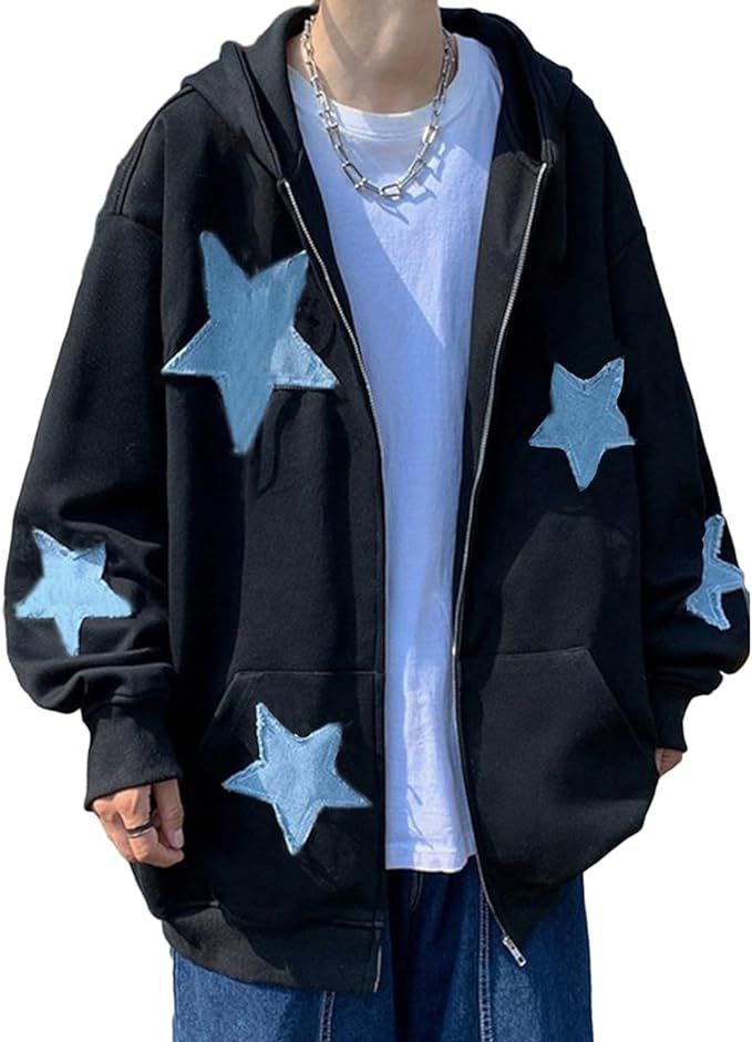 grunge gothic star hoodie